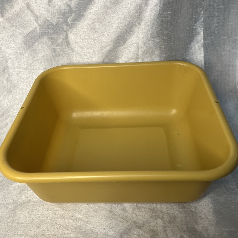 Vintage‎ Rubbermaid Harvest Gold Plastic Dish Pan 2951 EUC VERY CLEAN